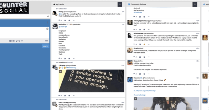 Counter Social light mode