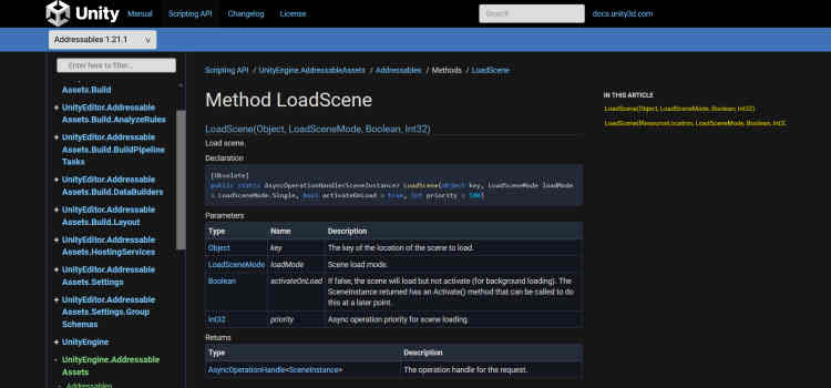 Updated Unity Docs Dark Mode