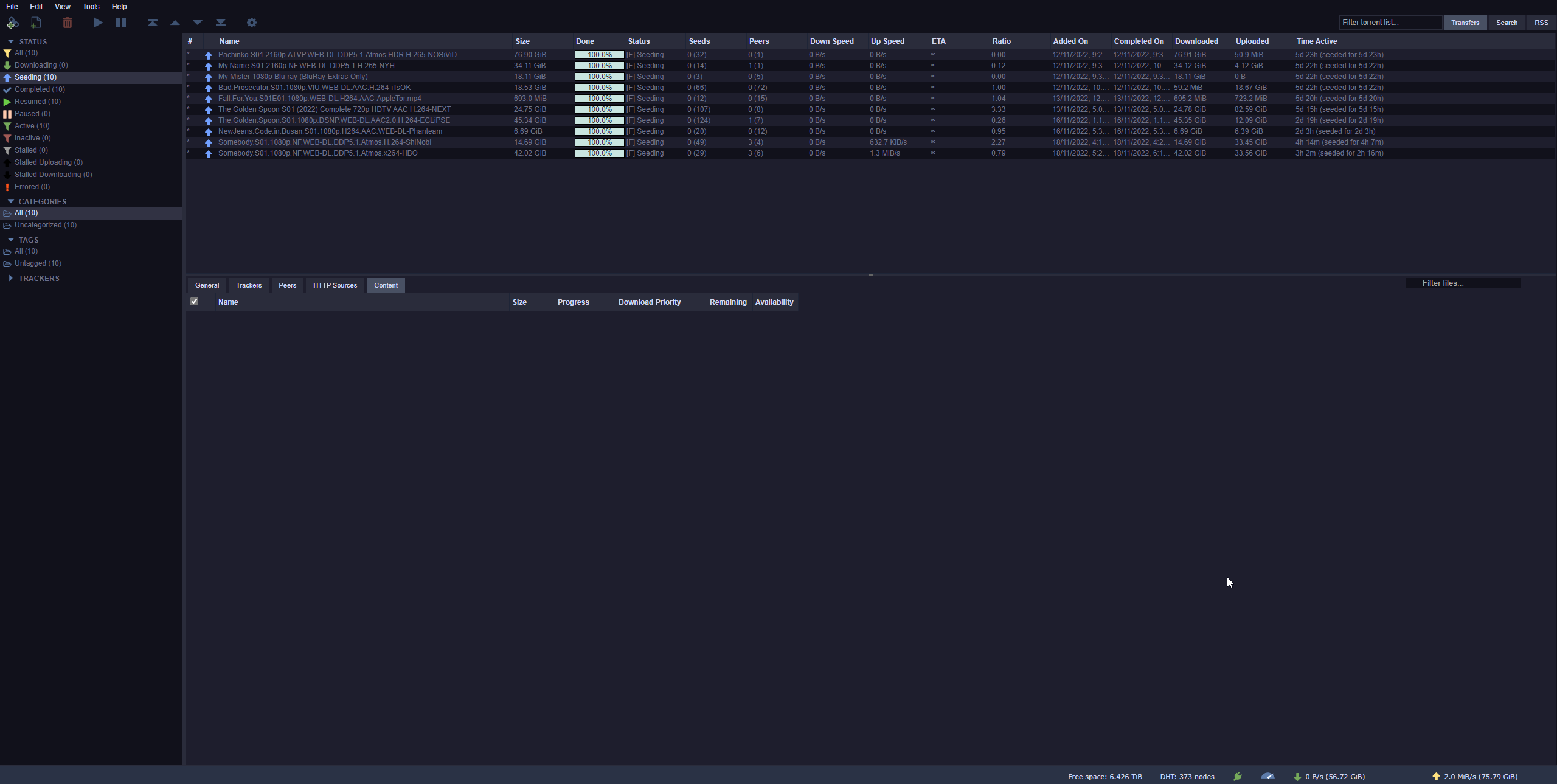 Qbittorrent Web UI Dark