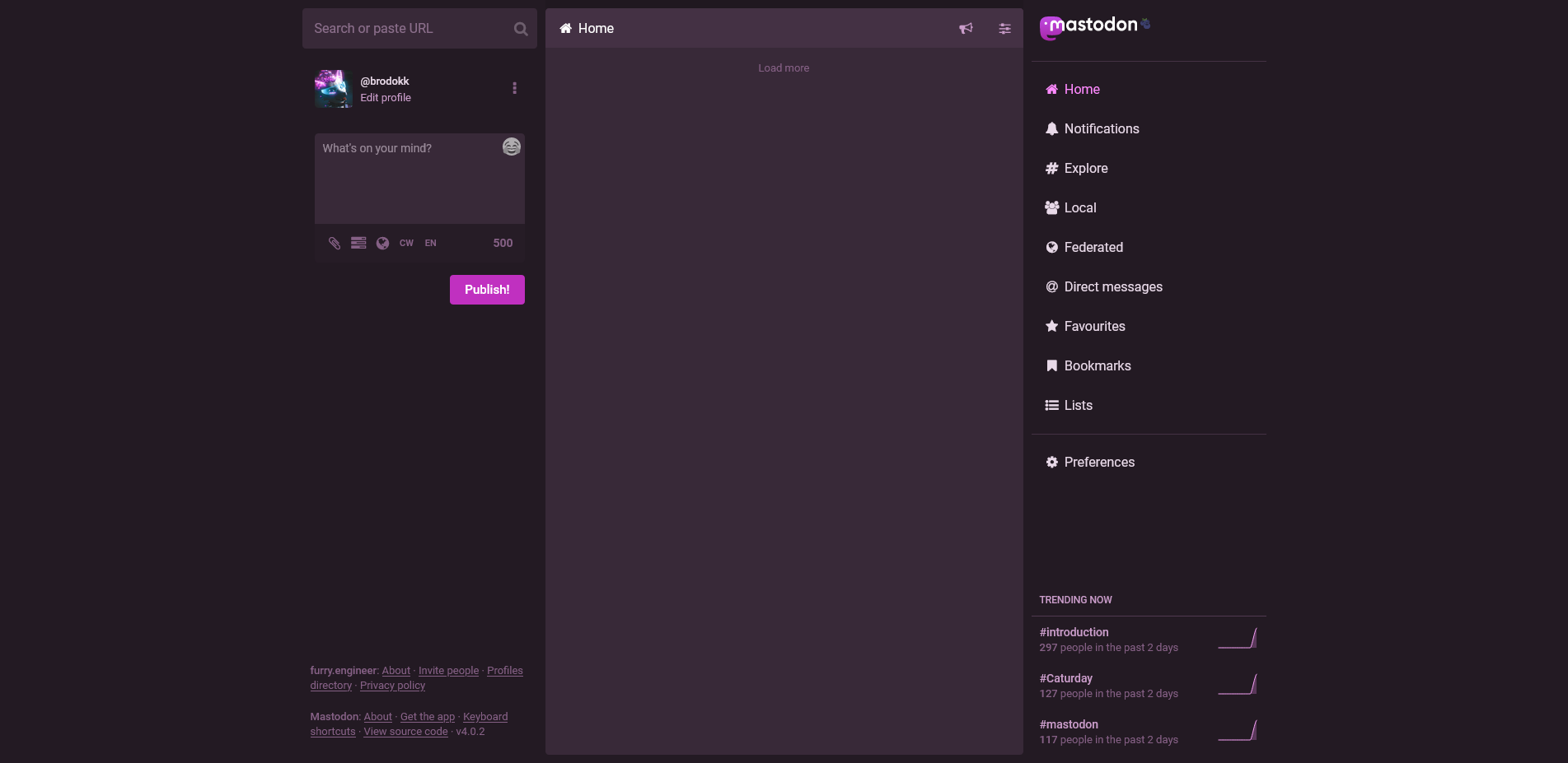 Blueberries Mastodon UI user theme