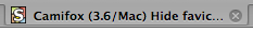 Camifox (Mac v3.6) Tab bar: Close buttons on right