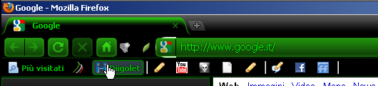 Show text of bookmark in toolbar on mouse over