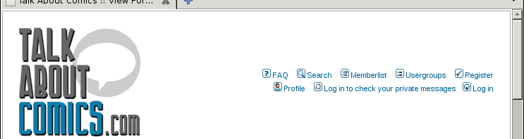 Talk About Comics -- hide webcomic selection frame