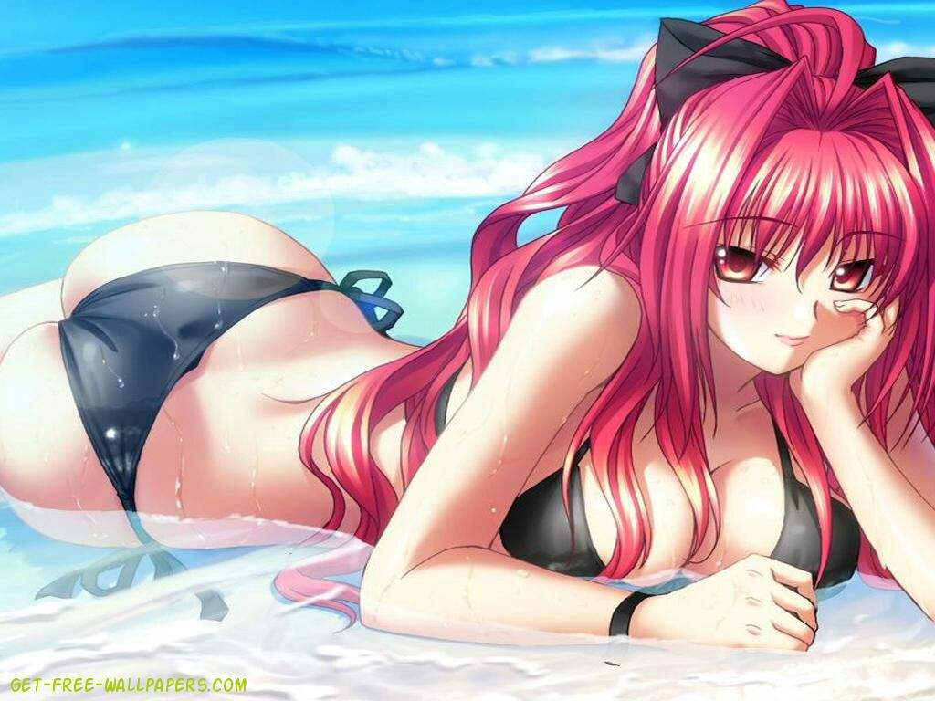 anime beach not sussy cute anime beach day