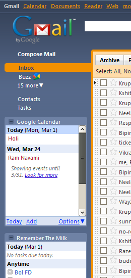 Google services in Segoe UI 8pt