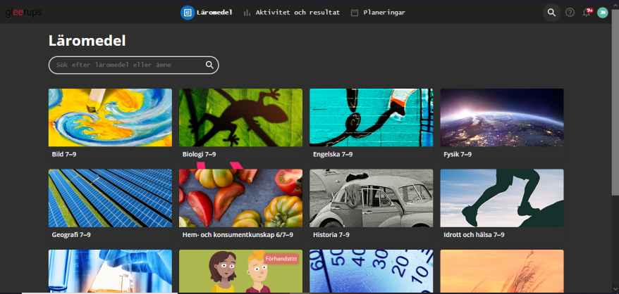 Gleerups dark mode (good)