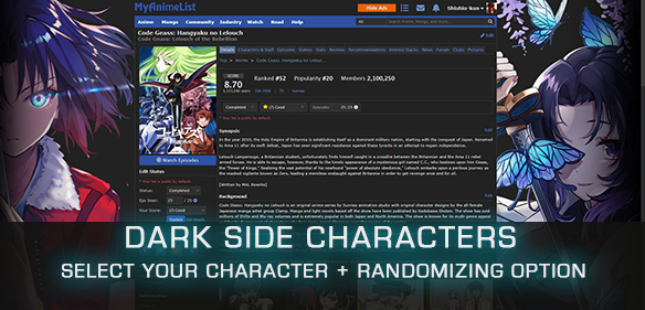 Side characters darkened