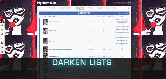 Darken Lists