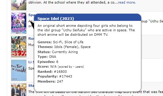 Fix Anime/Manga Info Hover