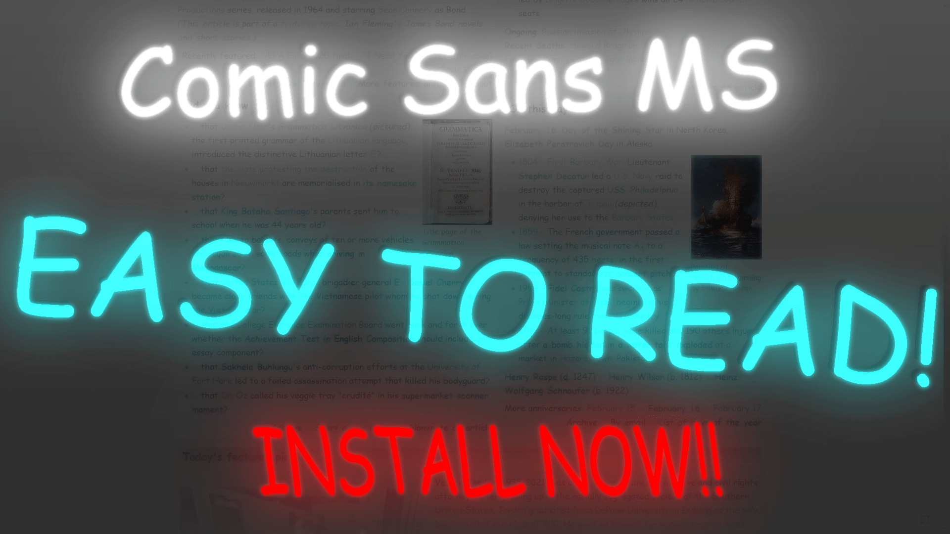 Website Comic sans Font by Kanok Very ok