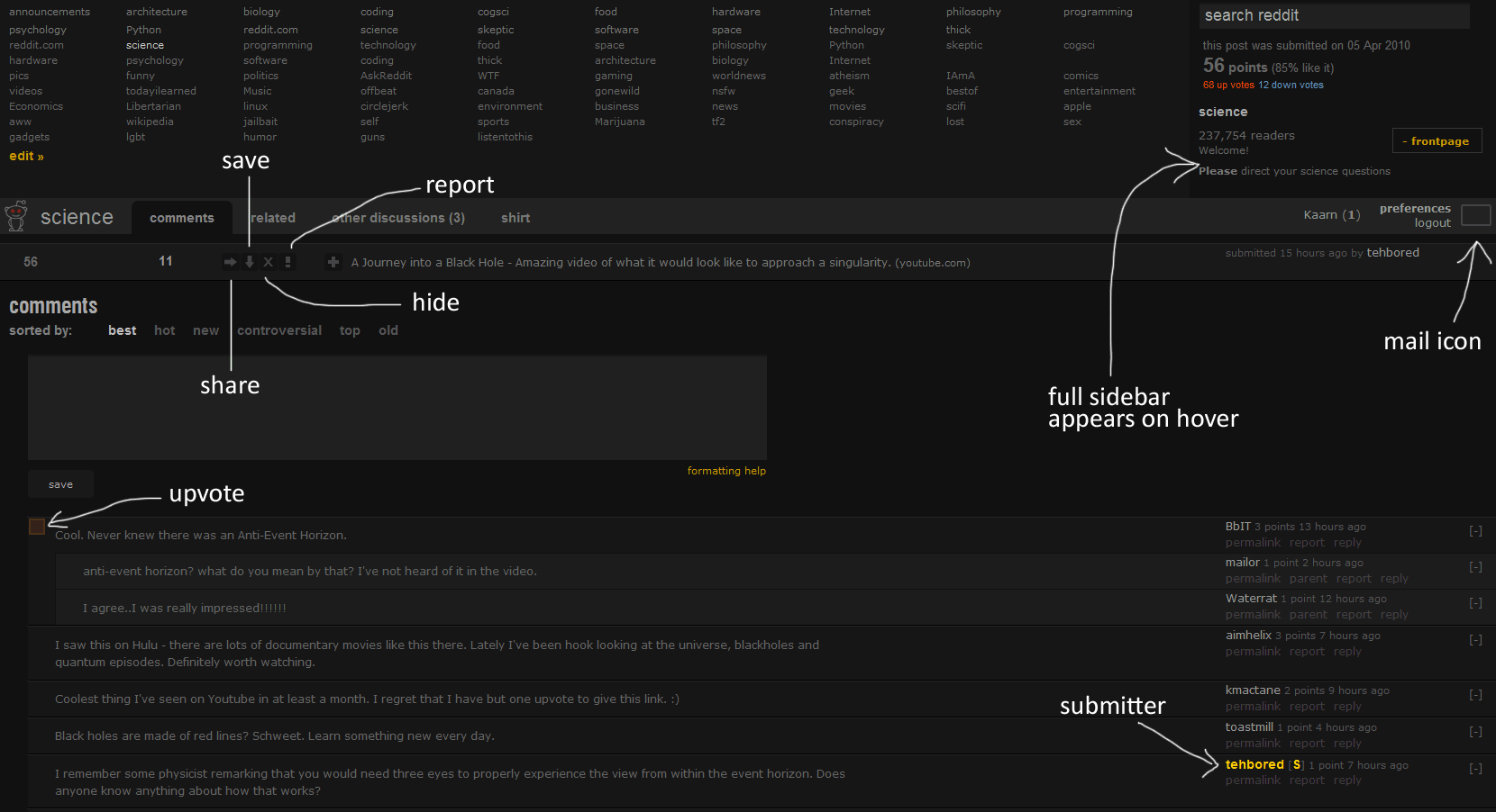 Reddit - dark style by Kaarn