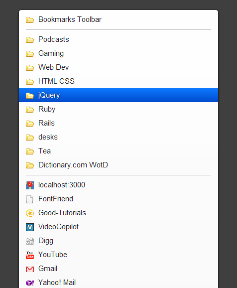 Attractive Bookmarks Tab