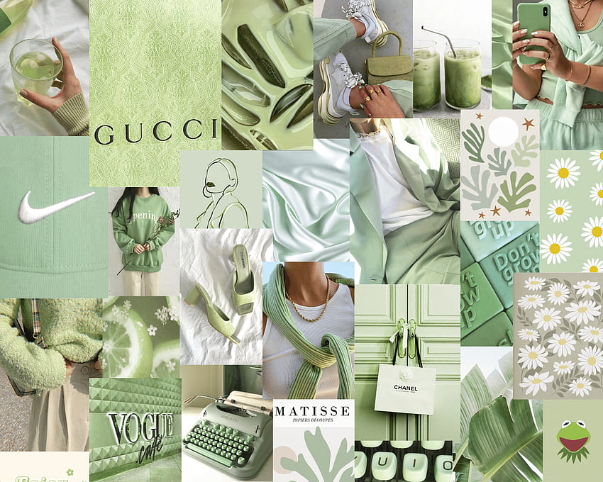 Aesthetic green pinkness