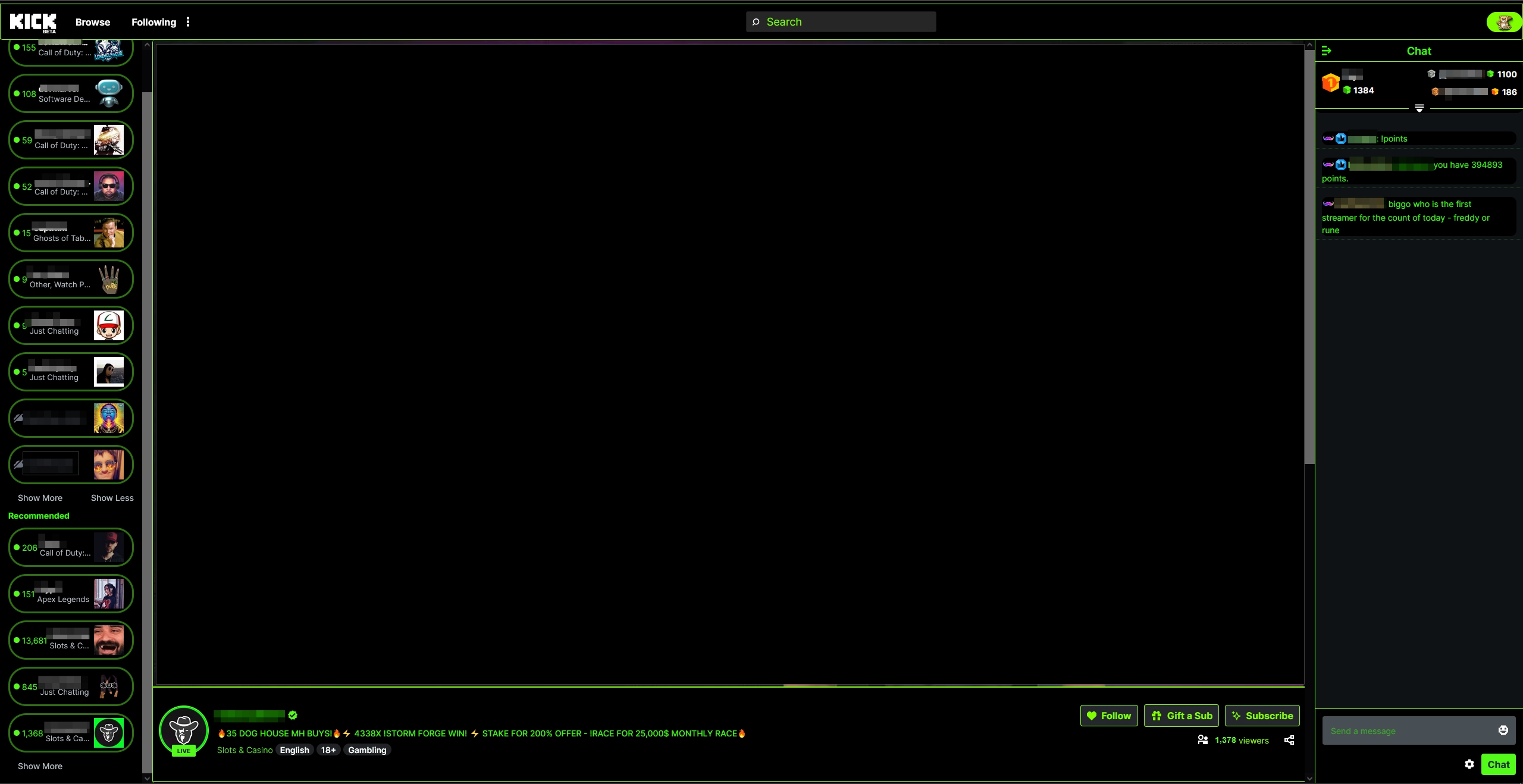 Kick.com Terminal Theme