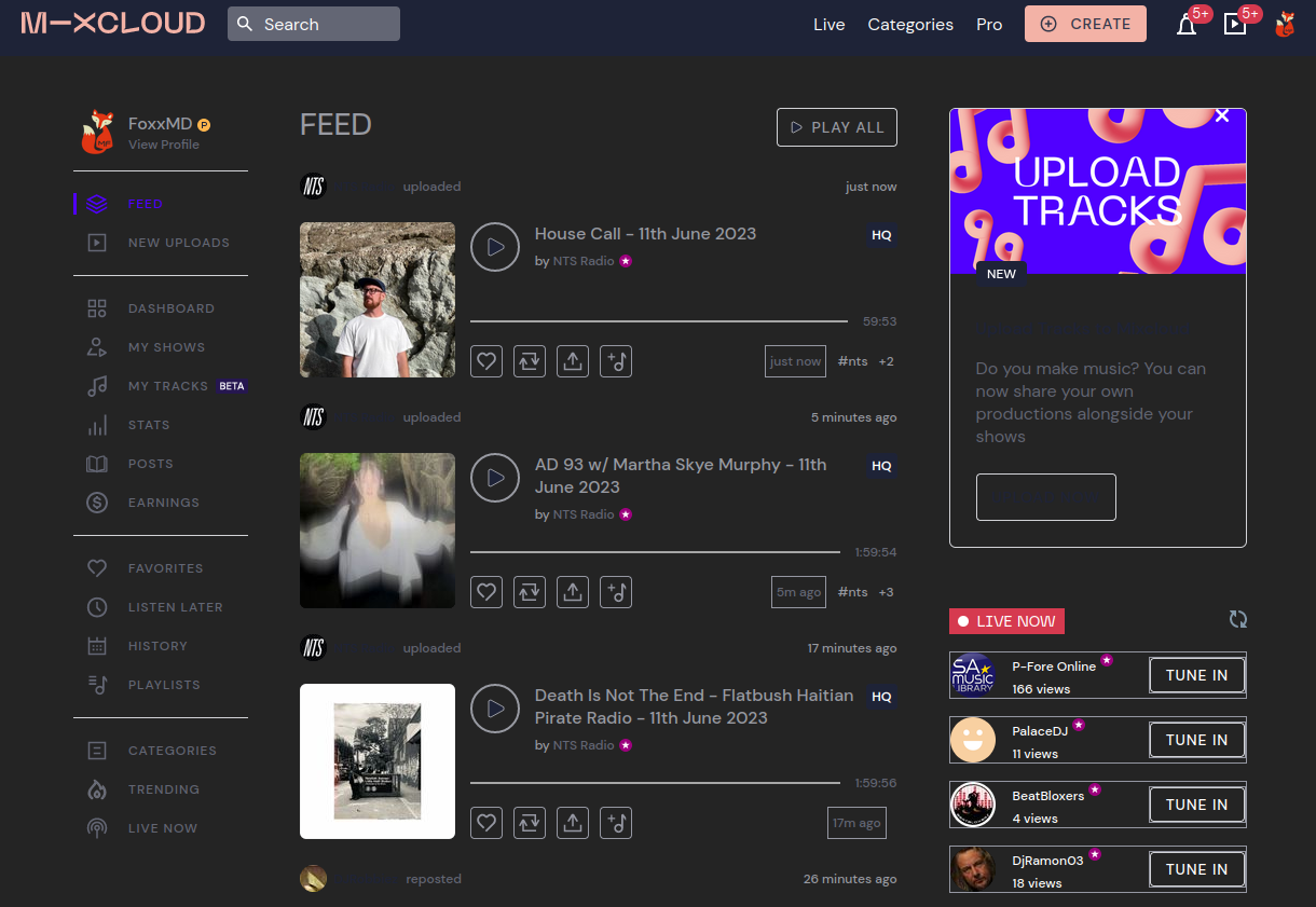 MixCloud Dark 2023