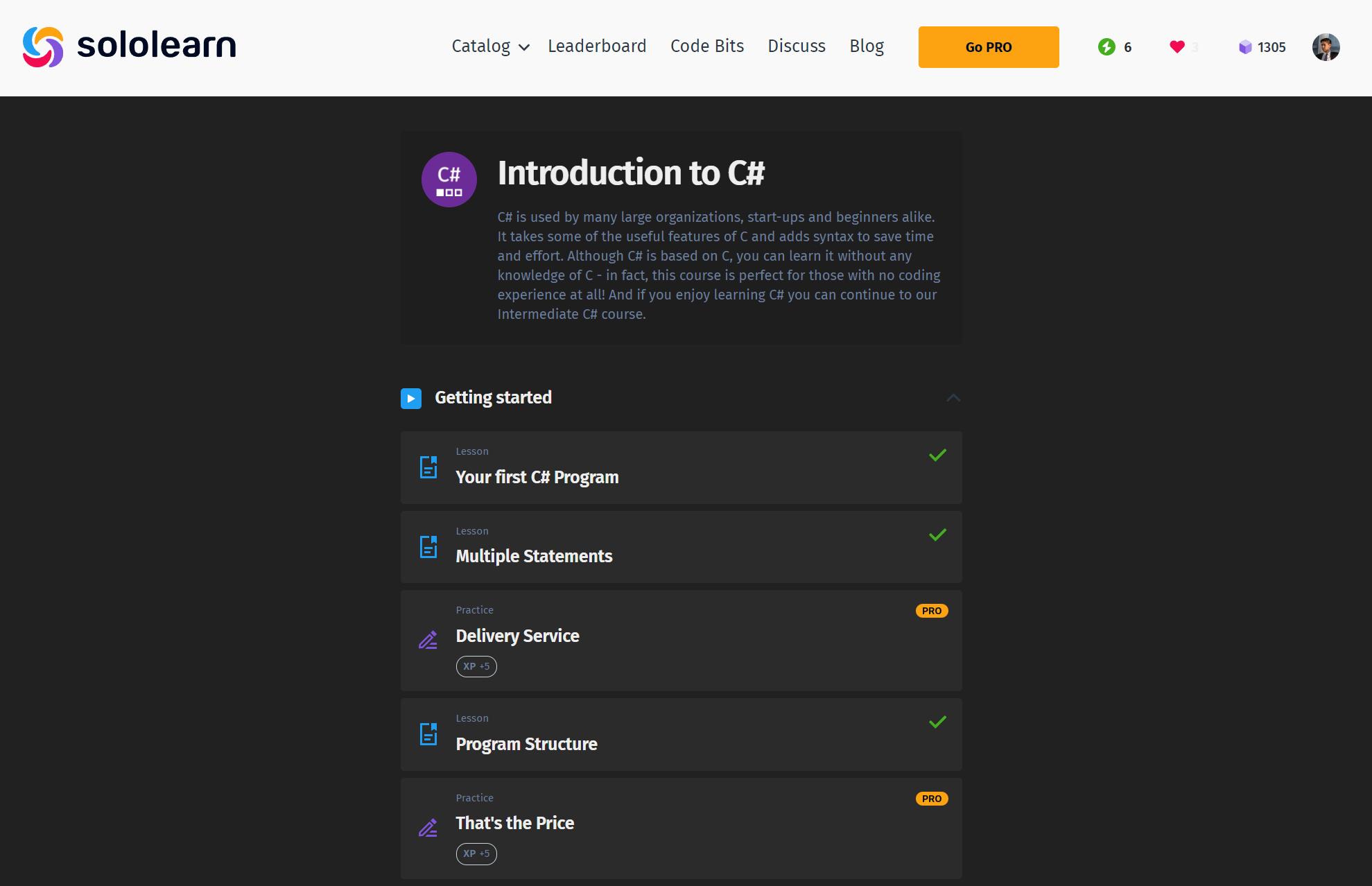 Fixed Sololearn Dark Mode