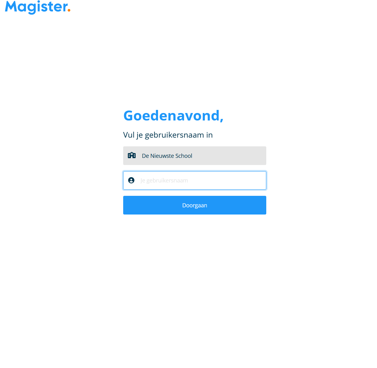 Inlogscherm Magister