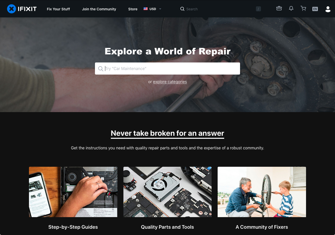 iFixit dark style