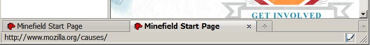 Firefox 3.7a4pre tabbar on top of statusbar
