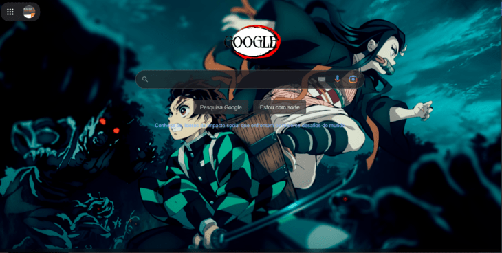 Nezuko and Tanjirou Google theme