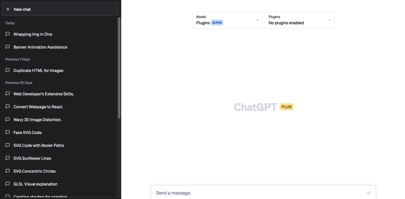 ChatGPT navigation