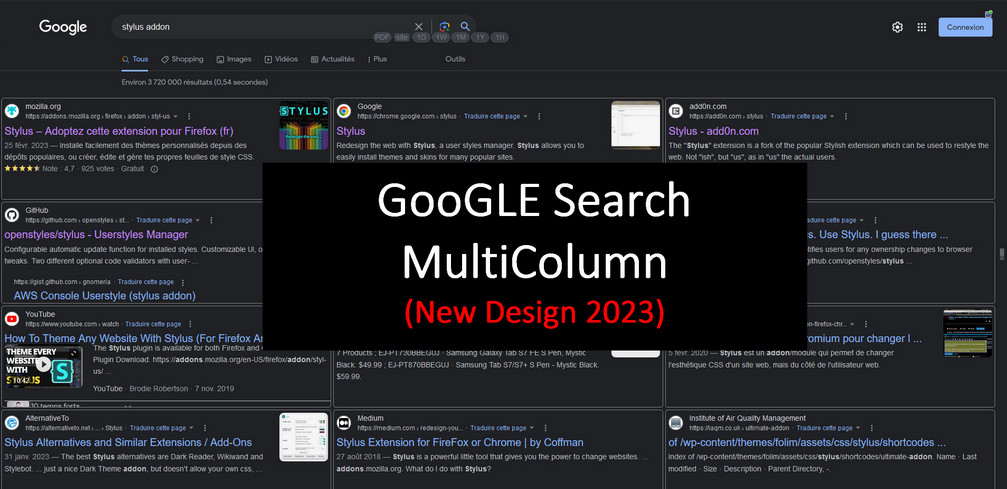 GooGLE Search MultiColumn (New Design 2023) v.2