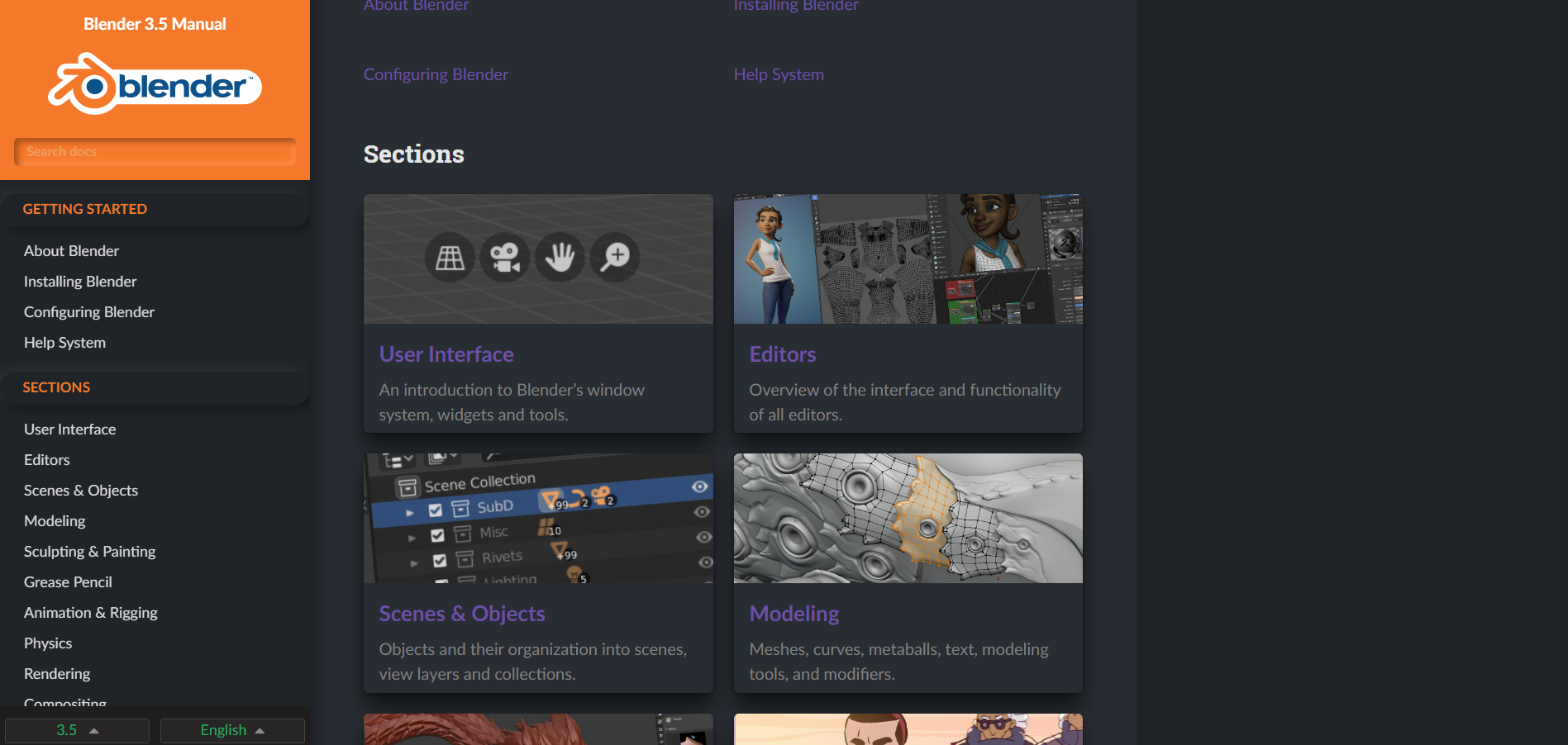 Blender manual dark mode