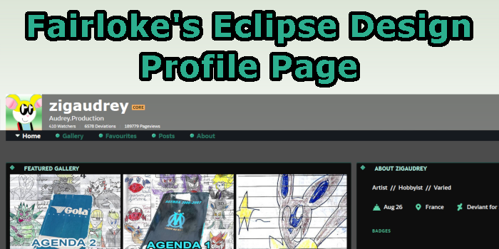 DeviantArt - Fairloke's Eclipse Style Profile Page