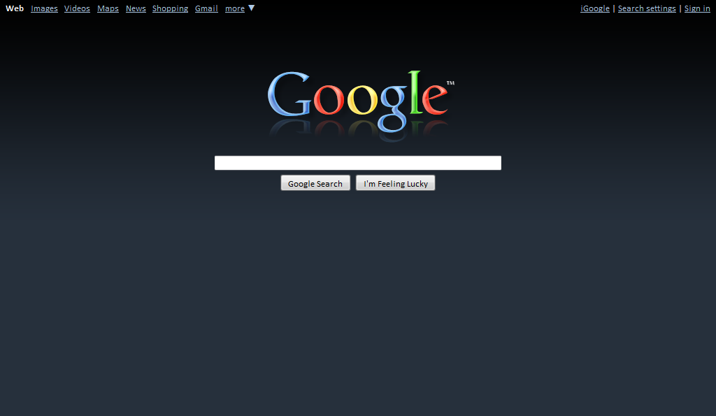 Google Slate Blue Theme