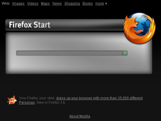 Firefox Startpage - Dark