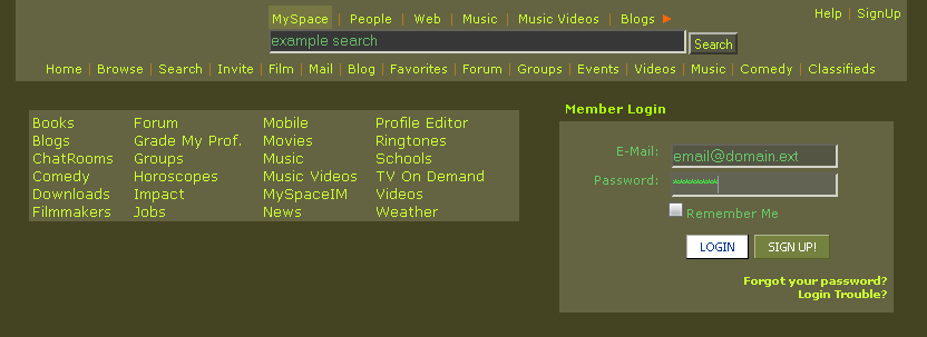 Myspace.com - Dark/Green