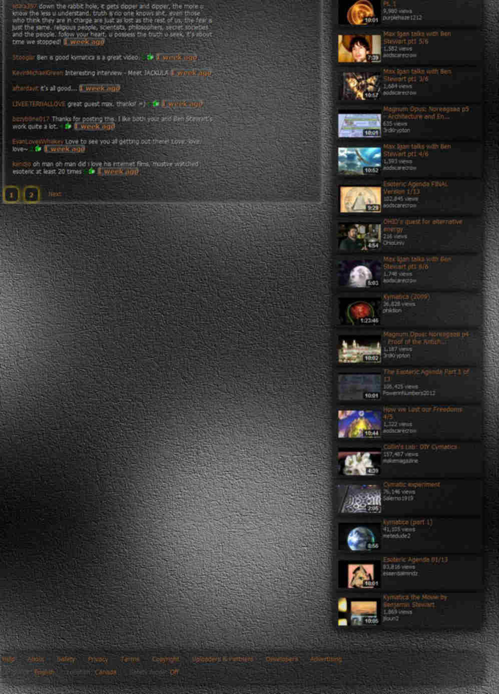 YouTube - Dark Static, transparency(workaround)