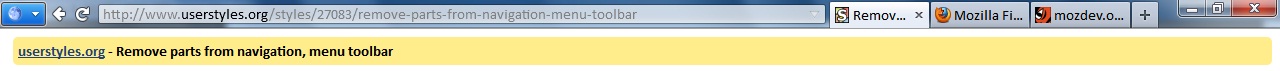 Remove parts from navigation, menu toolbar