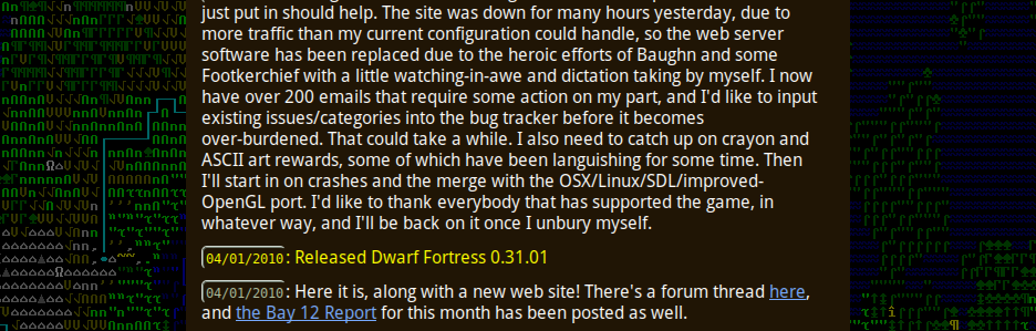 Dwarf Fortress site - Darken background