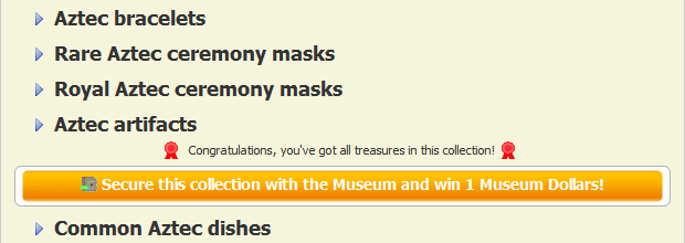 Treasure Madness: Highlight Complete Collections