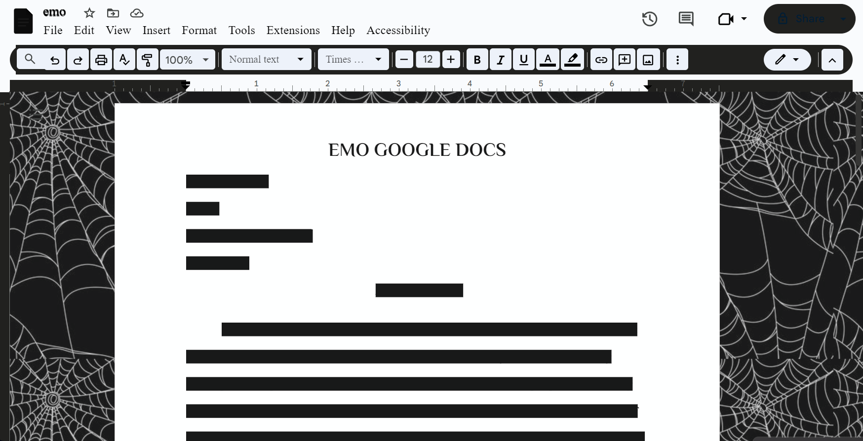 emo google docs