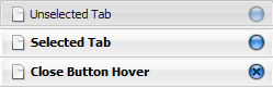 Tab: Close Button - Mac OS X Panther Style (Aqua)