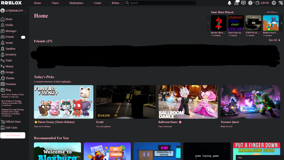 Pink Text For Roblox