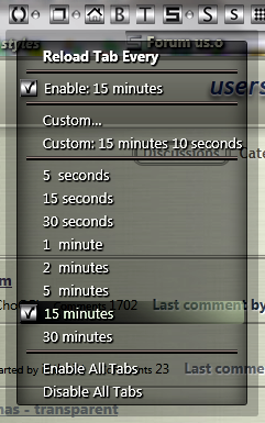 TMP reload every menu