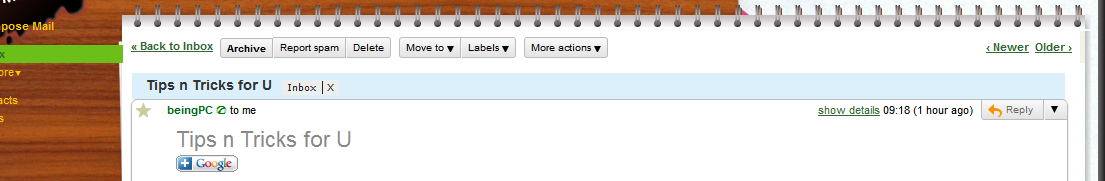 google mail tidied
