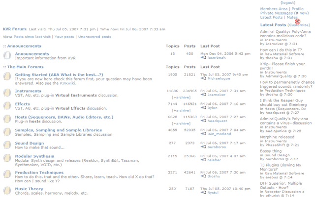Hide' KVRaudio forum from view