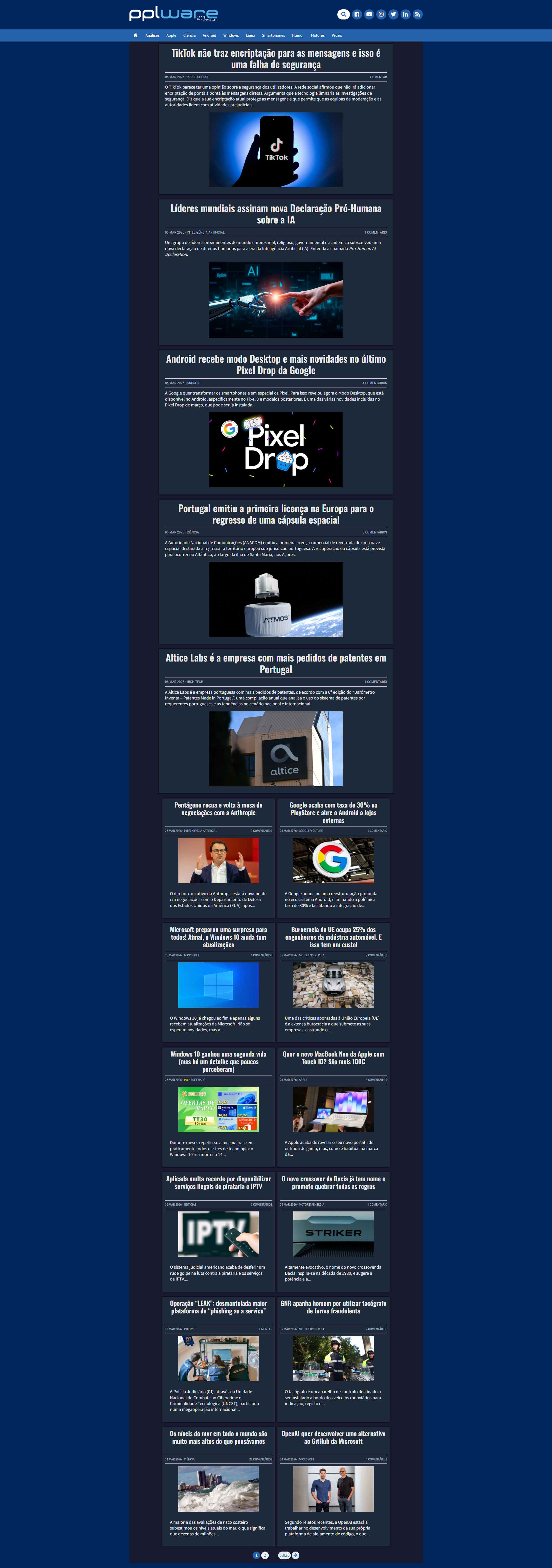 Pplware, versão limpa [Dark Mode | Modo Escuro]