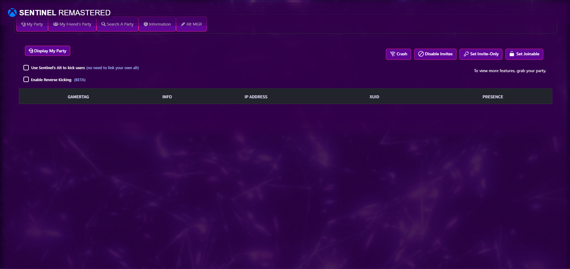 Sentinel purple theme