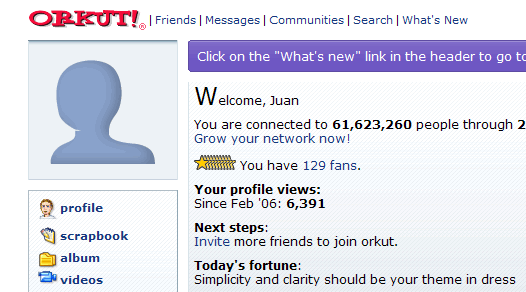 Yahoo! Site Orkut Style