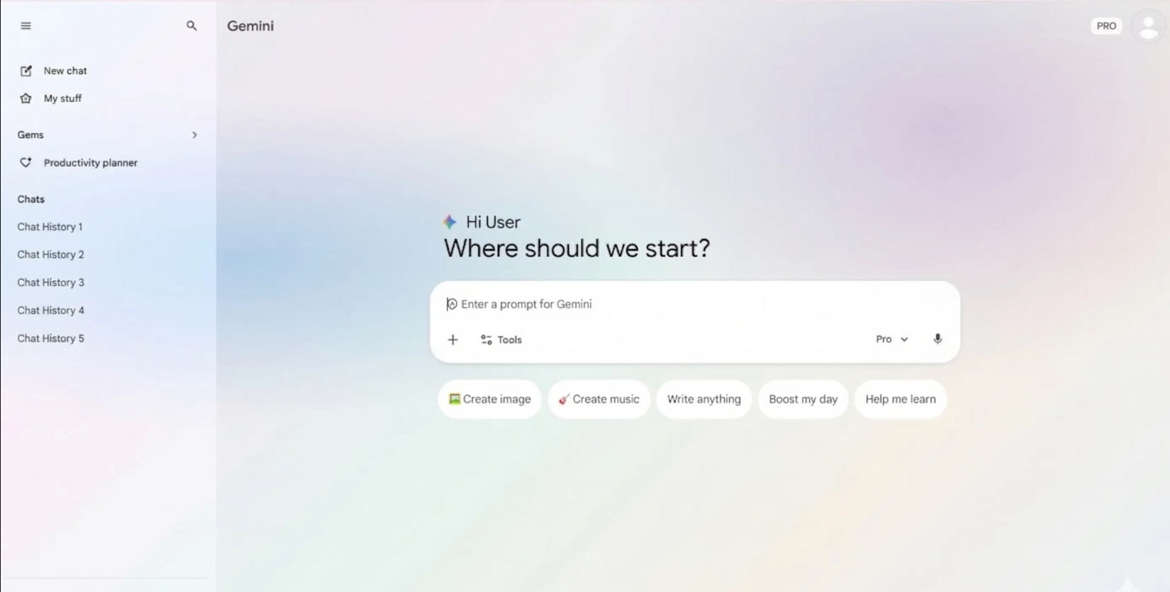 Gemini Glassmorphism