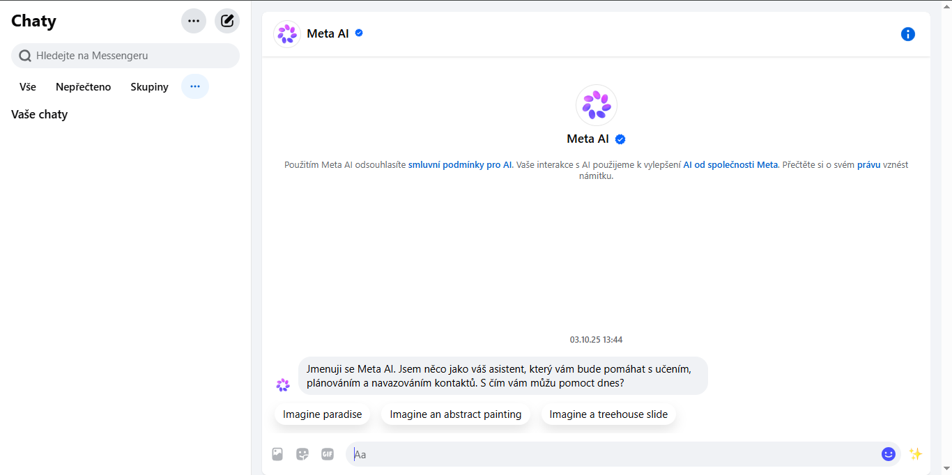 FB messenger bez balastu