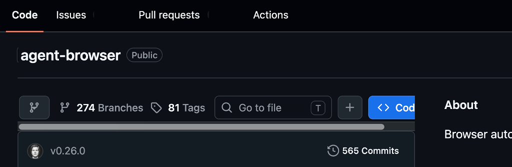 GitHub · scrollable overview box