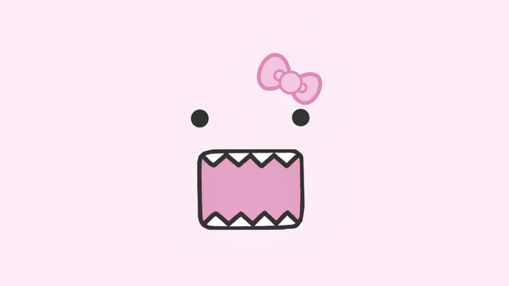 cute domo with bow pink