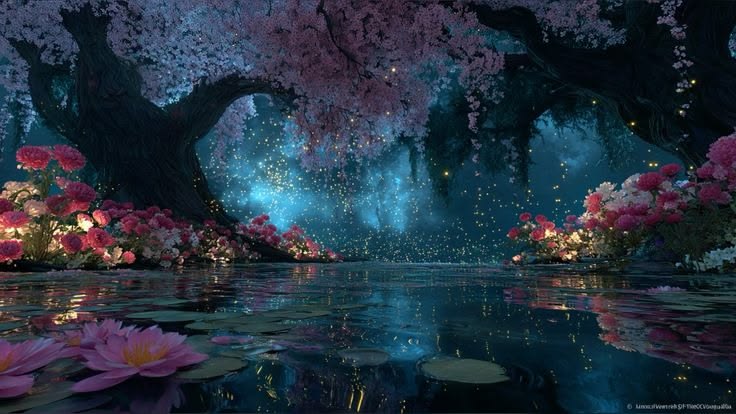magical lake theme