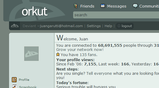 DeviantART v5 Orkut Style